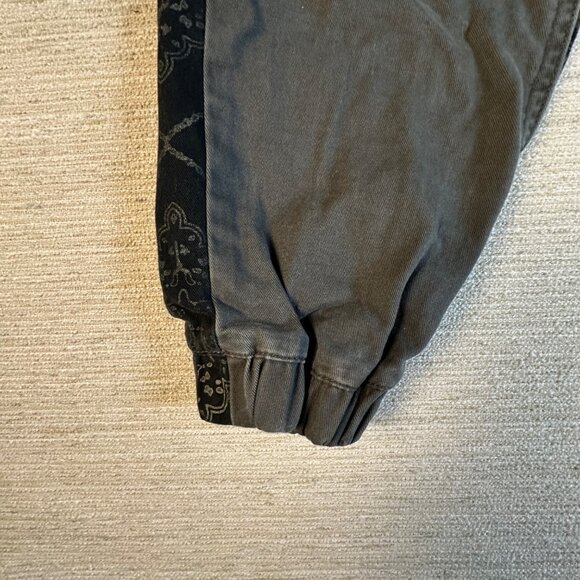 Vintage Style Mens Jogger Pants With Elastic Waist & Bandana Print Grunge Punk - Picture 4 of 16